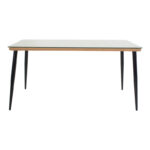 Dining table Naoki X set of 7 rattan pe in natural shade and black metal 160x90x78cm - Слика 3