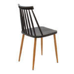 Aurora-Natali dining table set of 3 pp-mdf in black-natural color 80x80x76cm - Слика 3