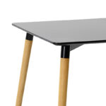 Ezra-Natali dining table set of 3 pp-mdf in black-natural color 80x80x76cm - Image 6