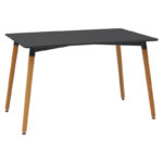 Ezra-Natali dining table set of 5 pp-mdf in black-natural color 120x80x76cm - Image 5