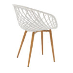 Ezra-Balou dining table set of 5 pp-mdf in white color D100x75cm - Image 3