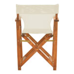 Kompa director's chair, solid beech wood, walnut - Nexus ecrou fabric - Image 5