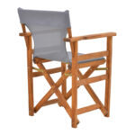 Kompa director's chair, solid beech wood, walnut - Nexus grey fabric - Слика 2