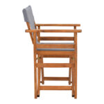 Kompa director's chair, solid beech wood, walnut - Nexus grey fabric - Слика 3