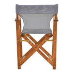 Kompa director's chair, solid beech wood, walnut - Nexus grey fabric - Слика 5