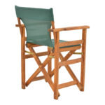 Kompa director's chair, solid beech wood, walnut - Nexus green fabric - Image 2