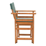 Kompa director's chair, solid beech wood, walnut - Nexus green fabric - Image 3