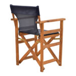 Kompa director's chair, solid beech wood, walnut - Nexus black fabric - Image 2