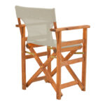 Kompa director's chair, solid beech wood, walnut - Nexus grey-beige fabric - Слика 2