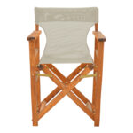 Kompa director's chair, solid beech wood, walnut - Nexus grey-beige fabric - Слика 4