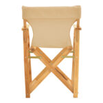 Kompa director's chair, solid beech wood, natural - Nexus beige fabric - Image 5