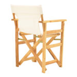 Kompa director's chair, solid beech wood, natural - Nexus ecrou fabric - Image 2