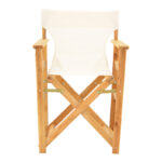 Kompa director's chair, solid beech wood, natural - Nexus ecrou fabric - Image 4