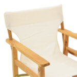 Kompa director's chair, solid beech wood, natural - Nexus ecrou fabric - Image 6
