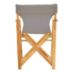 Kompa director's chair, solid beech wood, natural - Nexus grey fabric - Image 5