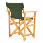 Kompa director's chair, solid beech wood, natural - Nexus dark green fabric - Image 2