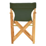 Kompa director's chair, solid beech wood, natural - Nexus dark green fabric - Image 5
