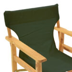 Kompa director's chair, solid beech wood, natural - Nexus dark green fabric - Image 6
