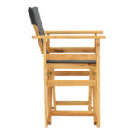 Kompa director's chair, solid beech wood, natural - Nexus dark black fabric - Image 3