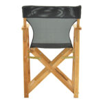Kompa director's chair, solid beech wood, natural - Nexus dark black fabric - Image 5