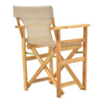 Kompa director's chair, solid beech wood, natural - Nexus grey-beige fabric - Image 2