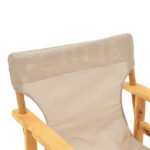 Kompa director's chair, solid beech wood, natural - Nexus grey-beige fabric - Image 6