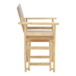 Kompa director's chair-armchair, solid wood in an unpainted wood shade-Nexus fabric, gray-beige - Слика 3