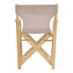 Kompa director's chair-armchair, solid wood in an unpainted wood shade-Nexus fabric, gray-beige - Слика 5
