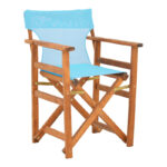 Kompa director's chair walnut  solid beech wood and turqoise fabric