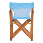 Kompa director's chair walnut  solid beech wood and turqoise fabric - Image 5