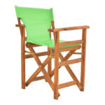 Kompa director's chair walnut  solid beech wood and green fabric - Image 2