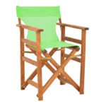 Kompa director's chair walnut  solid beech wood and green fabric