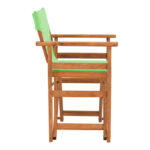 Kompa director's chair walnut  solid beech wood and green fabric - Image 3