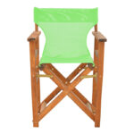Kompa director's chair walnut  solid beech wood and green fabric - Image 4