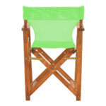 Kompa director's chair walnut  solid beech wood and green fabric - Image 5