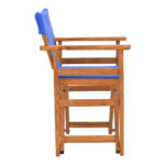 Kompa director's chair walnut  solid beech wood and blue fabric - Image 3