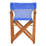 Kompa director's chair walnut  solid beech wood and blue fabric - Image 5