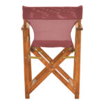Kompa director's chair walnut  solid beech wood and burgundy red fabric - Слика 5