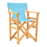 Kompa director's chair natural color solid beech wood and turqoise fabric