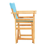 Kompa director's chair natural color solid beech wood and turqoise fabric - Image 3