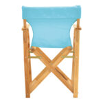 Kompa director's chair natural color solid beech wood and turqoise fabric - Image 5