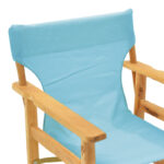 Kompa director's chair natural color solid beech wood and turqoise fabric - Image 6