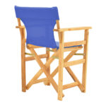 Kompa director's chair natural color solid beech wood and blue fabric - Image 2