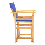 Kompa director's chair natural color solid beech wood and blue fabric - Image 3