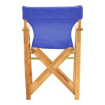 Kompa director's chair natural color solid beech wood and blue fabric - Image 5