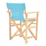 Kompa director's chair  inpainted wood color solid beech wood and turqoise fabric - Image 2
