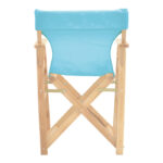 Kompa director's chair  inpainted wood color solid beech wood and turqoise fabric - Image 5