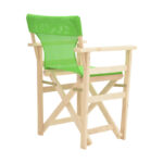 Kompa director's chair  inpainted wood color solid beech wood and green fabric - Image 2
