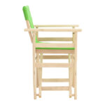Kompa director's chair  inpainted wood color solid beech wood and green fabric - Image 3
