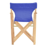Kompa director's chair  inpainted wood color solid beech wood and blue fabric - Image 5